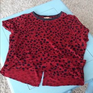 💋ZARA SPOTTED RED T-SHIRT!!!!!